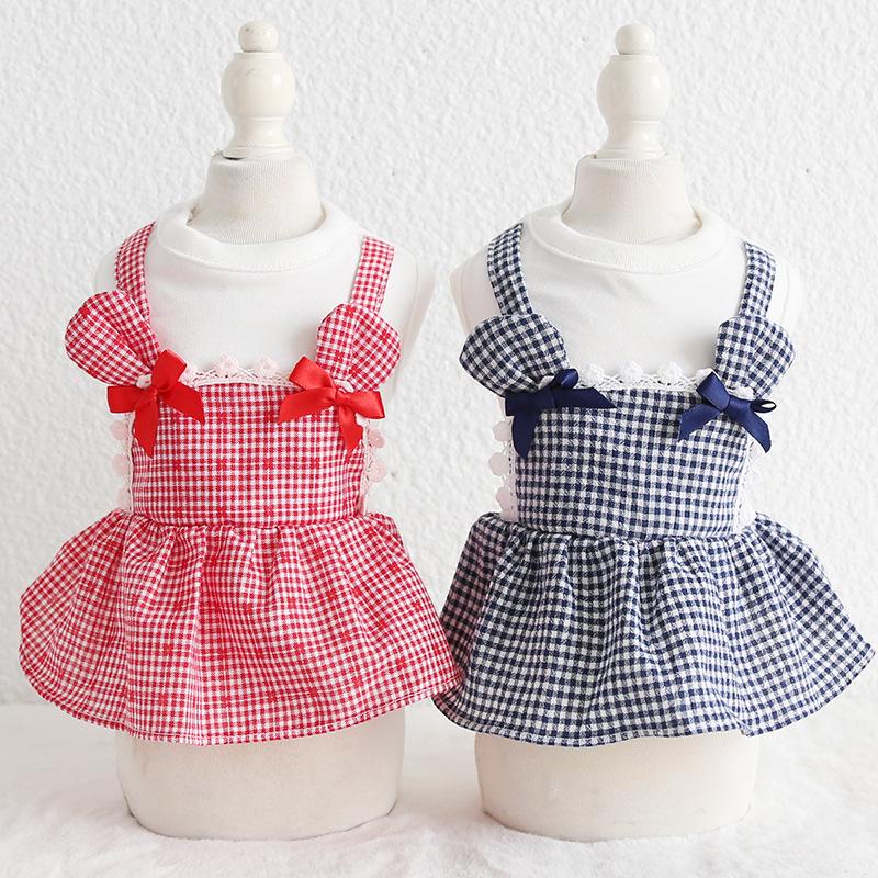 

Dog Apparel Kawaii Spring Summer Lace Lovely Cat Pet Clothes Clothing Chihuahua Yorkie Bomei Fashion Dress 19SS48, Black