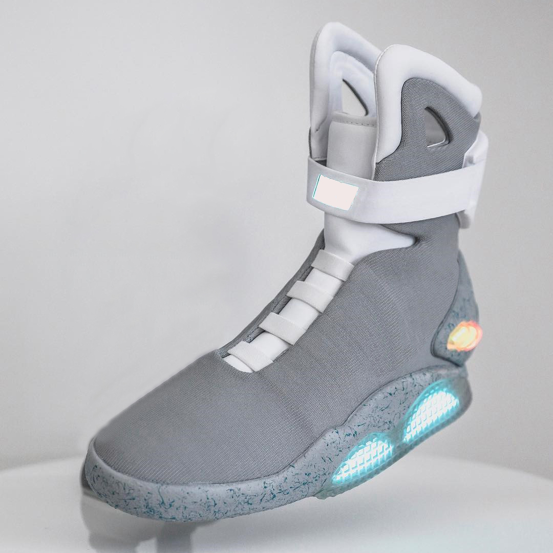 

Automatic Laces Air Mag Back To The Future Shoes Men Marty Mcfly Led Mens Glow In The Dark Black Red Grey Marty McFly's Boots High-Top Sneakers With Box, Customize