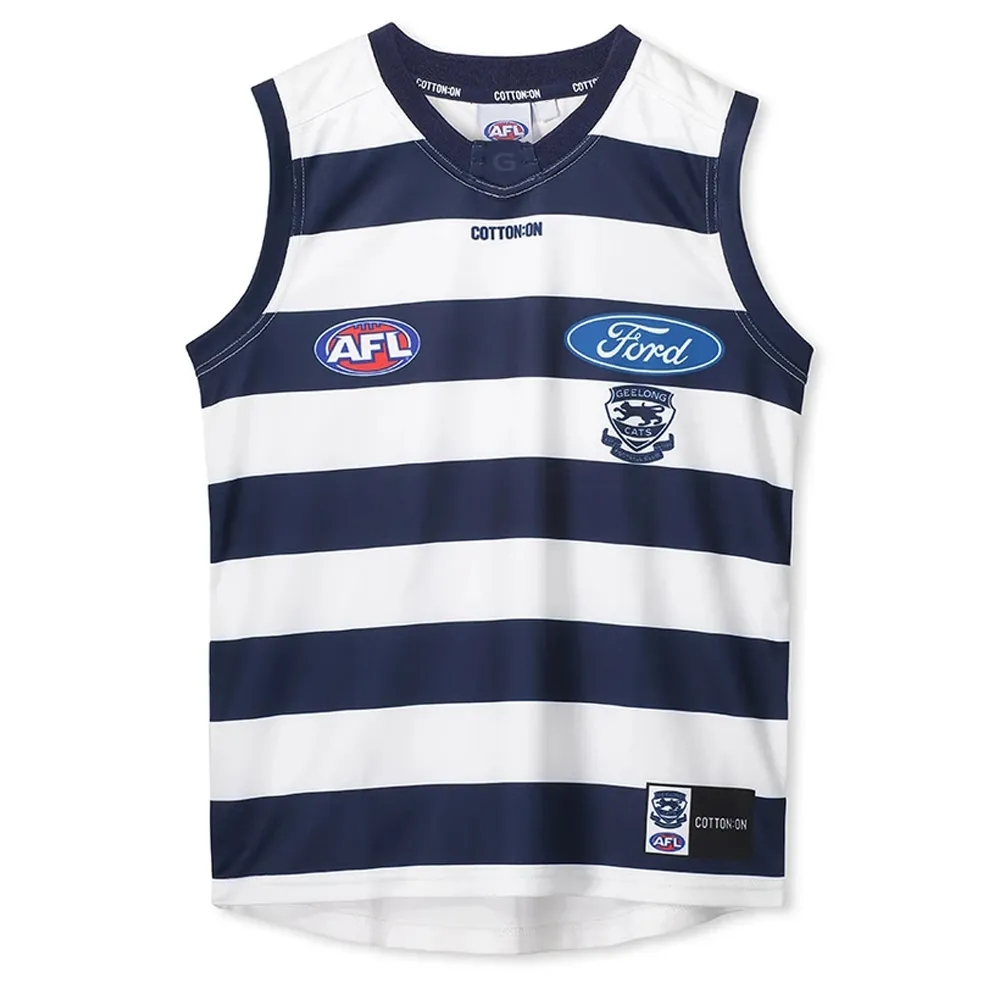 

Top Quality 2022 GEELONG CATS AFL HOME GUERNSEY MENS Size: S-XXXL (Print Custom Name Number ) Free Delivery, No print
