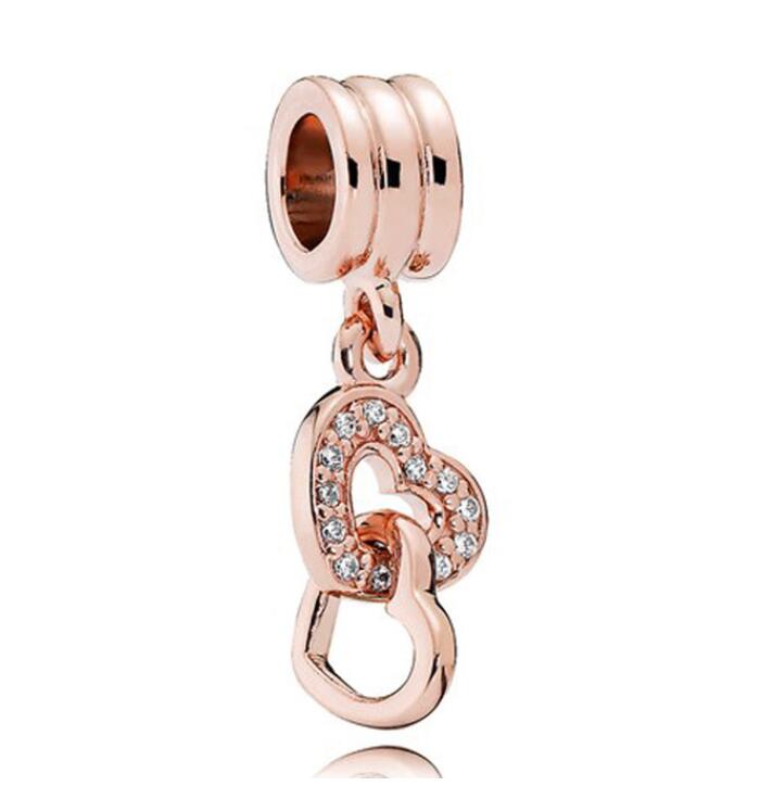 

New 925 sterling silver Diy beads, suitable for Pandora style Pandora bracelet charm, European style rose gold bracelet and Koryo