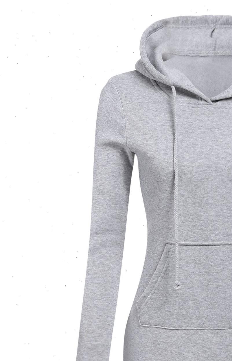 

women dress autumn winter warm sweatshirt bodycon woman clothing full sleeve hooded collar pocket outwear simple slim, Black;gray