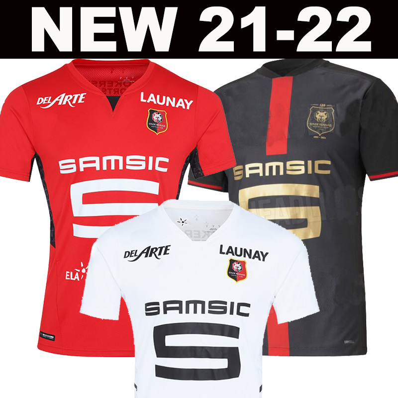 

21 22 Stade Rennais CAMAVINGA Soccer Jerseys DOKU 2021 2022 Rennes 120th BOURIGEAUD Maillots De Foot GUIRASSY TRUFFERT TERRIER MAOUASSA NZONZI Football Shirt Kit, Kids 21-22 home