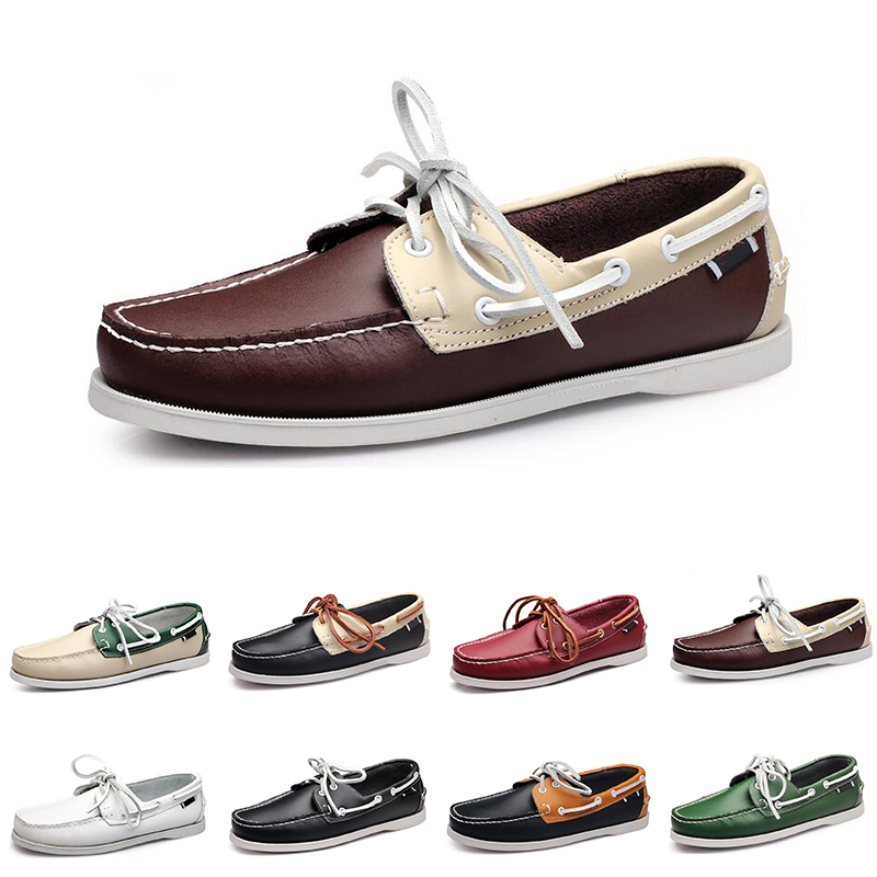 

men casual shoes loafers triple black white green Beige Mahogany taupe mens trainer sneakers Jogging walking eight