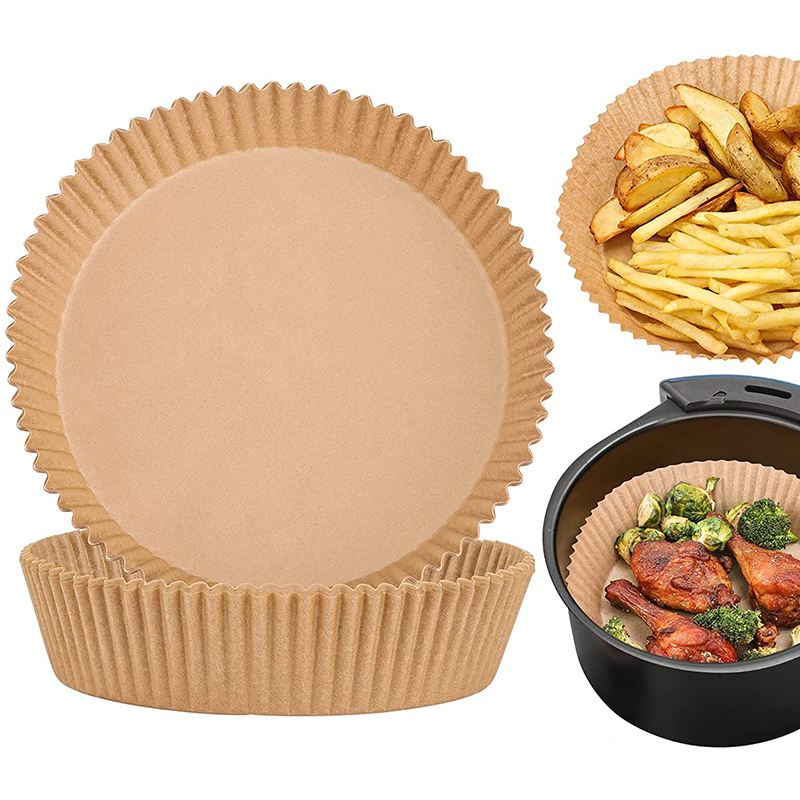 

Air Fryer Disposable Paper Liner Non-stick Parchment Paper Bowl Dishes for Frying Baking Cooking Roasting and Microwave Unbleached Oil-proof 6.3 inch