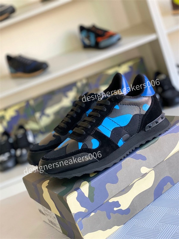 

2021 Designer Quality Brand High Mens Shoes Famous Camouflage Canvas Rivets Men Unisex Genuine Leather Sneakers Dress Shoes, 04