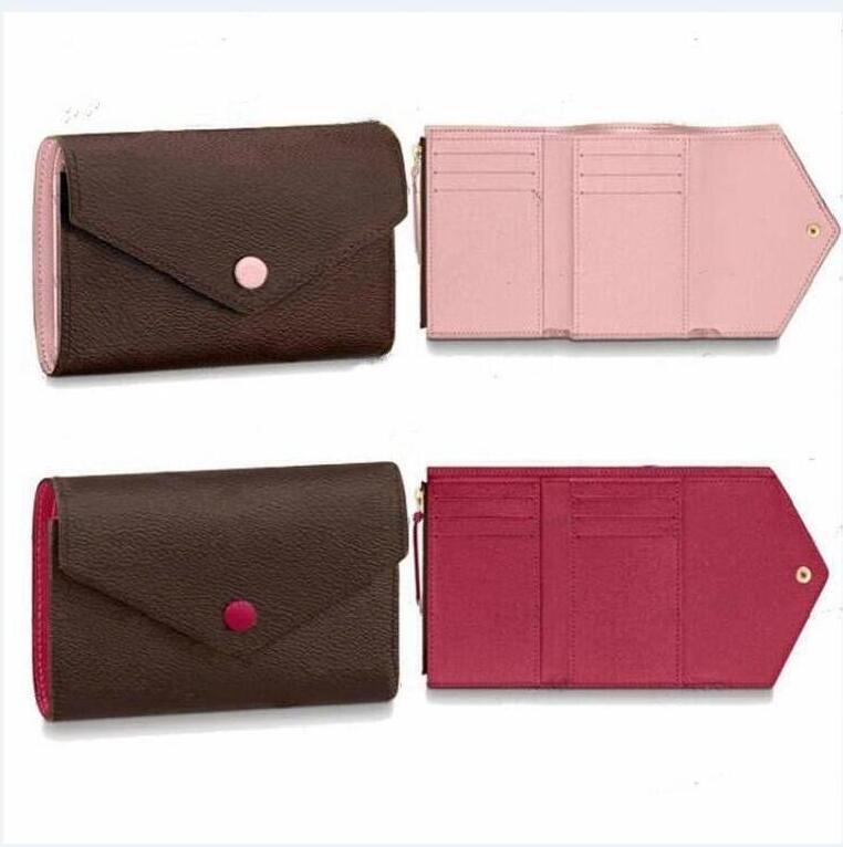 

Top Quality Wallets Womens Wallet Brown Flower Leather 2 Fold Purses Men Short Long Card Holder Passport Lady Folded Purse Ladies Coin Pouch, Mixed colors