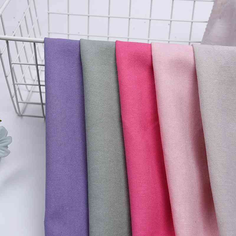 Pure ramie viscose sand washing women&#039;s dress wide leg pants clothing fabric plain linen-image-700206373