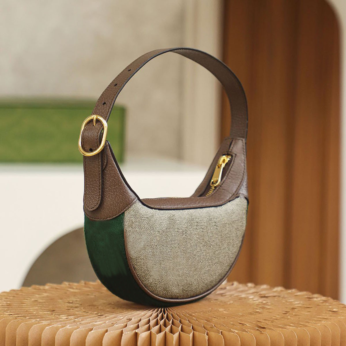 

Designers Bags Ophidia Mini Hobo Shoulder Bag Handbag Luxurys Crossbody Box Packing, Khak