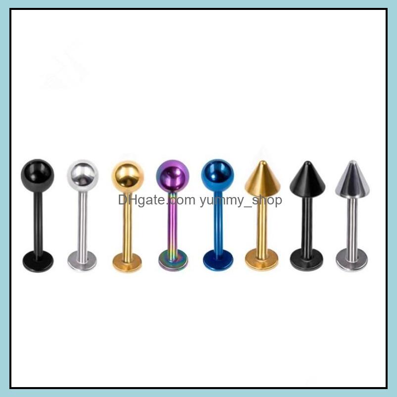 

Labret, Jewelrytapered /Ball Spike Stainless Steel Tragus Ear Lip Labret Rings Helix Earring Body Piercing Jewelry Drop Delivery 2021 Xc35G