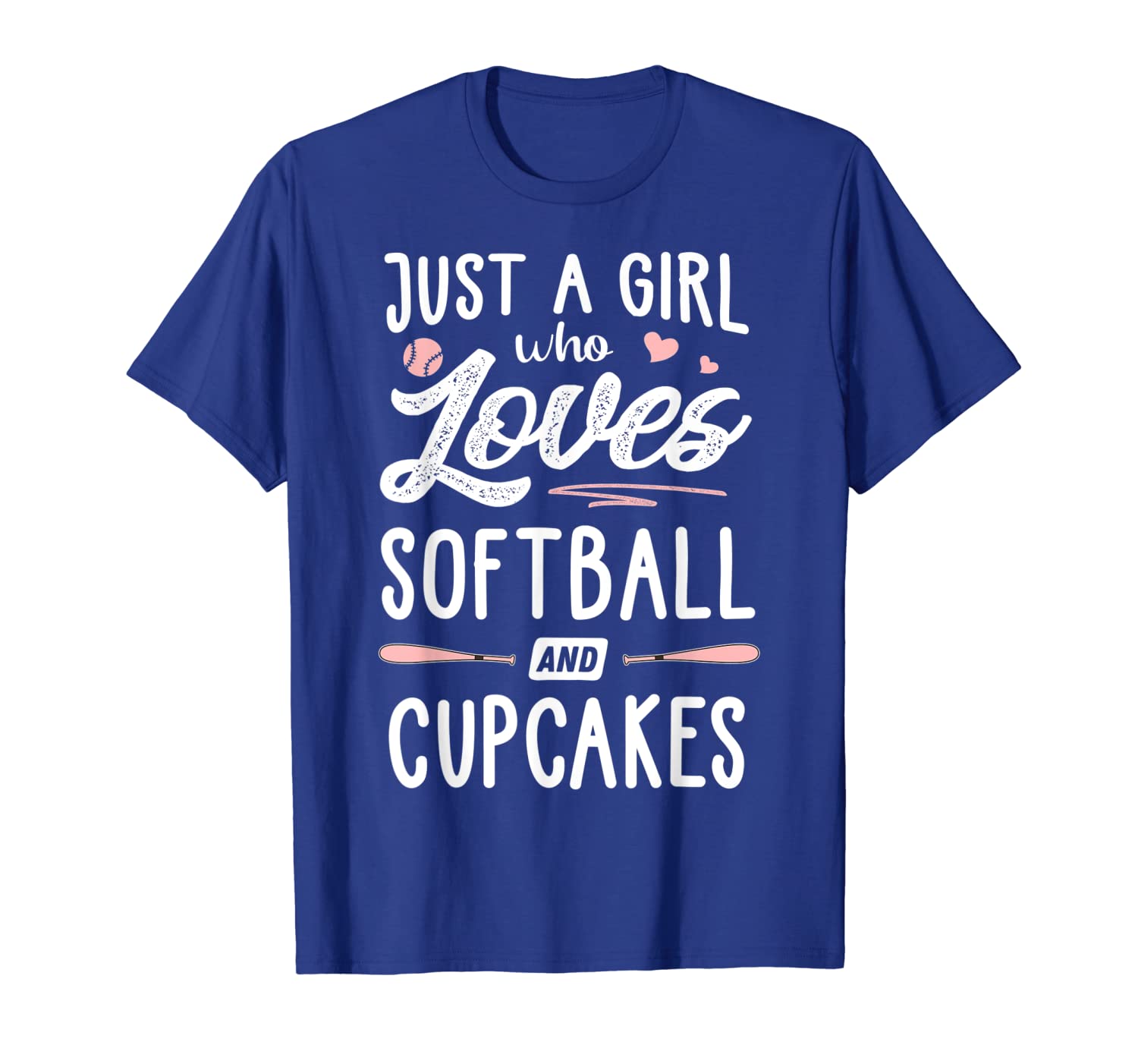 

just a girl who loves softball and cupcakes gift women t-shirt, White;black