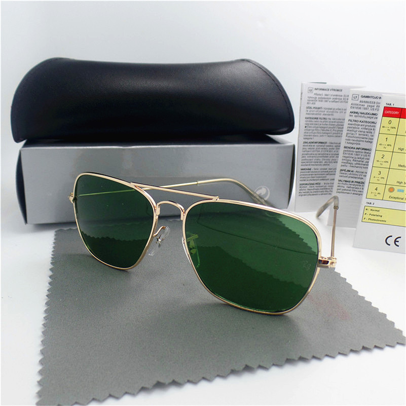 

Luxury designer Sunglasses Glass Lens UV400 Beach Vintage Fashion Men Women Sun glasses Eyewear With box, White;black