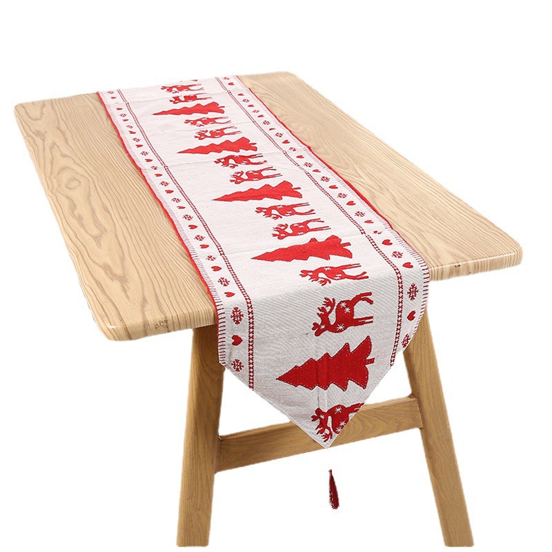 

christmas tree pattern table runner, high-quality home decoration, beautiful and durable, easy to organize