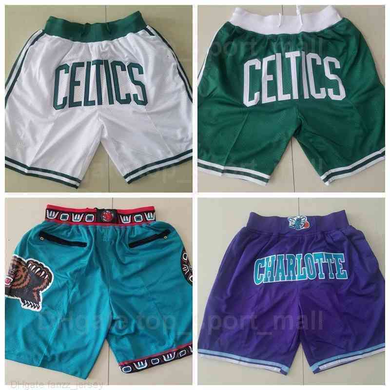 

Men's shorts Robert Parish Basketball Shorts Just Don Wear Sport Pant Pocket Zipper Paul Pierce Tyrone Muggsy Bogues Kemba Walker LaMelo, Photo e