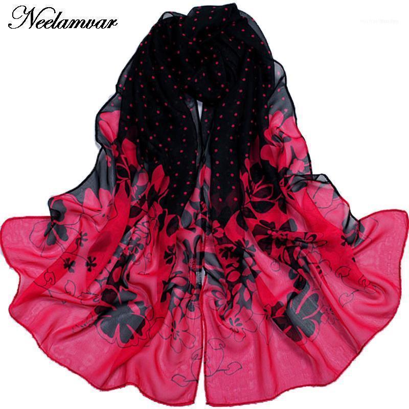 

Beauty Flowers Scarf Women Georgette Chiffon Oblong Scarves Winter Dot Pattern Shawl Thin Long Shawls Cape Cachecol Wholesale1
