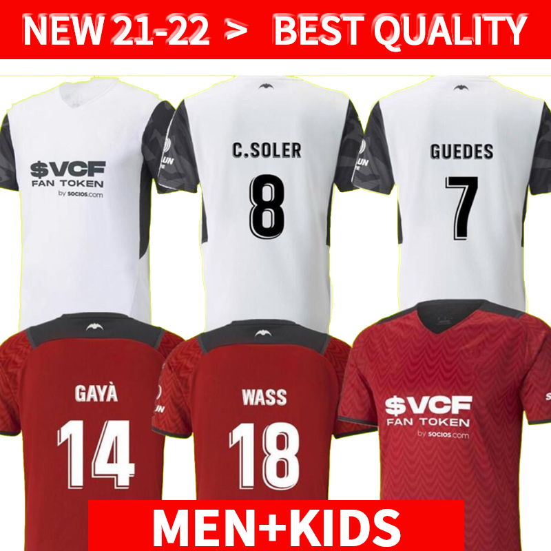 

21 22 top thailand valencia soccer jersey 2021 2022 GUEDES GAMEIRO camisetas de fútbol RODRIGO M. Florenzi M.Gómez men kids kit football shirts, Black