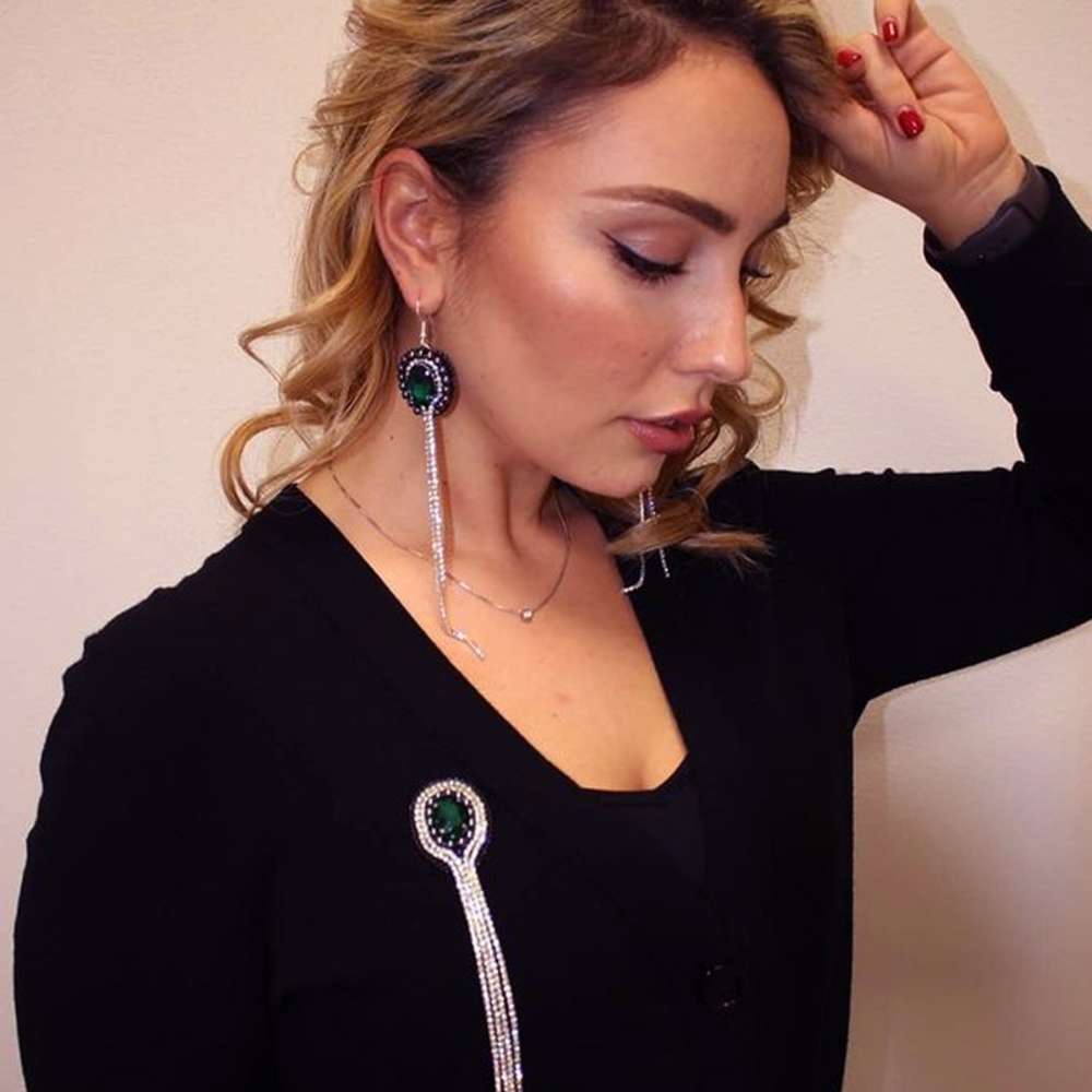 New diamond tassel brooch-image-695423005