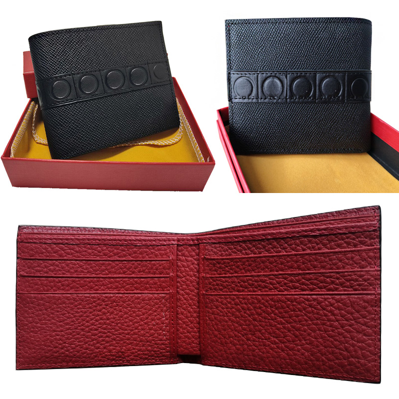 

BOBAO Mens Business Genuine Leather Short Wallet Purse Credit Cards Holder Men Wallets Premium Product Real Man Black Walet, Box
