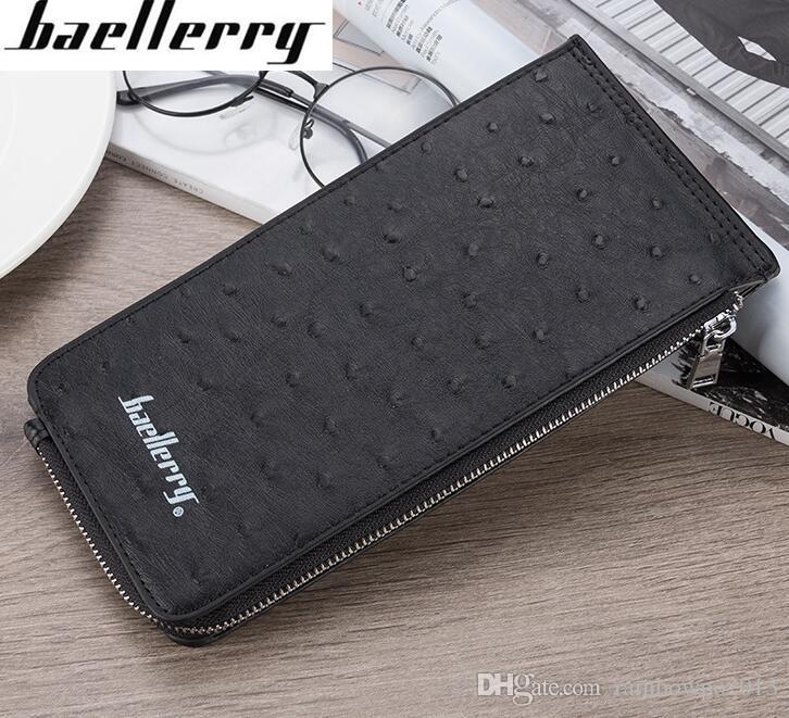 

Factory wholesale men bag simple leather business long wallet multifunctional leathers man card bags fashionable large capacity walle, Black3 (with a box)