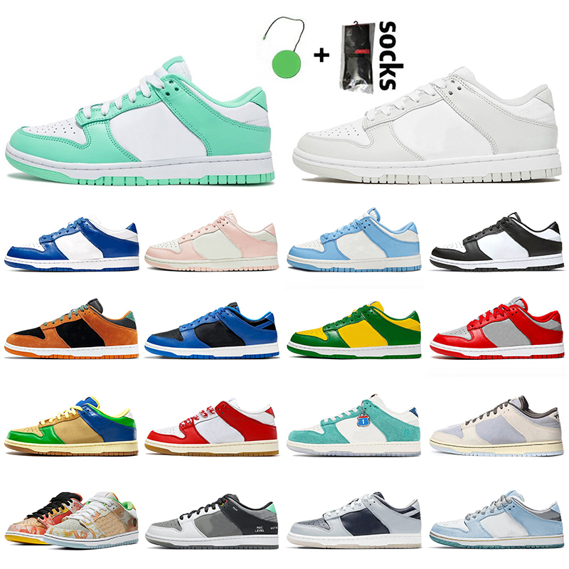 

Low Skateboard Mens Sneakers Men Womens SB Dunk Running Shoes Photon Green Glow Black White Coast Orange Pearl Kentucky College Navy Summer Trainers
