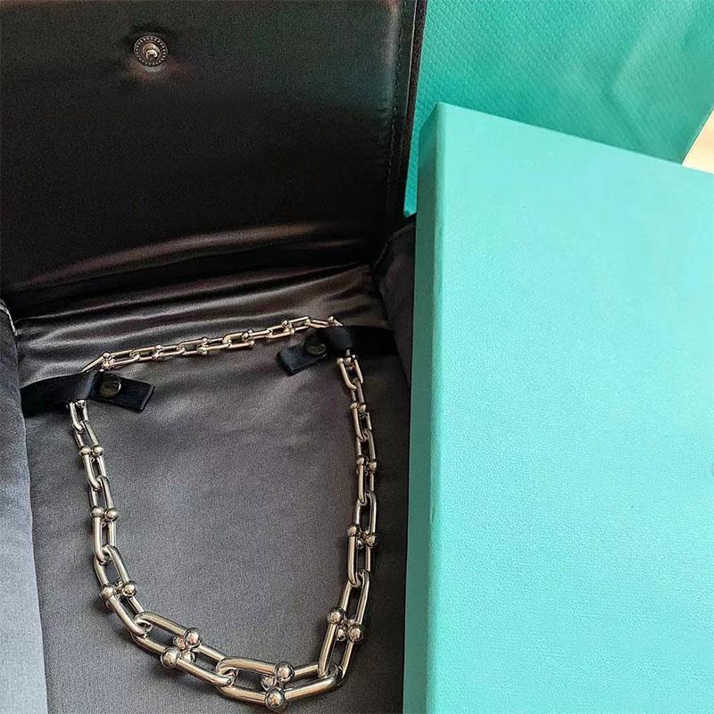 

Original 1:1 Men's And Women's Fashion Necklace S925 All-match Hip Hop Outdoor Personality Party Sports Gift Gifts Chains, Silver