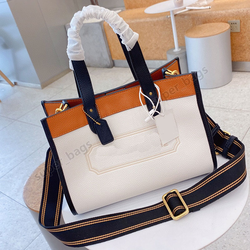 

field 30 tote bags designer handbags purses wallets women shoulder leather bag fashion colorblock version 30cm, Multi-color