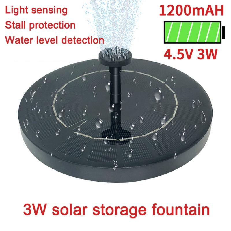

1200mAh Battery Solar Fountain Floating Garden Water Pool Pond Decoration Powered 4.5V3W Pump Decorations