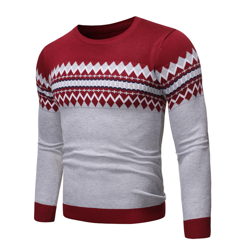 

Dunhuang Net Activity Models Wholesale Foreign Trade Models Autumn and Winter Round Neck Bottoming Casual Sweater Men's Plus Size Knit, White;black