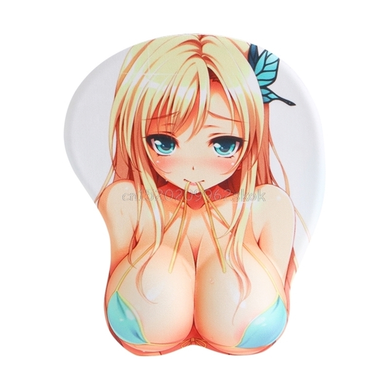 

Creative Cartoon Anime 3D Chest Silicone Mouse Pad Wrist Rest Support Au09 19 Dropship 210615