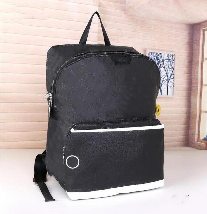 

Hot Sell Classic Fashion bags women men PU Leather Backpack Style Duffel Unisex Shoulder Handbags diagonal travel bag large capacity, Brown grid