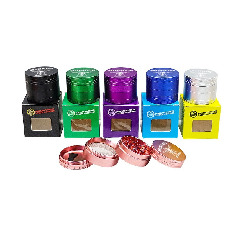 

Hornet 4-layer 50mm aluminum alloy grinder Smoking Pipes metal smoke mill diameter grinders smoke crusher