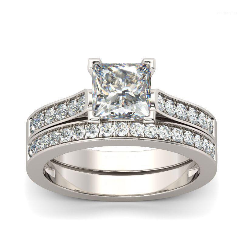 

Wedding Rings Couple For Women Love Promise Fashion Ring Size 5 Girls Engagement Set, Slivery;golden