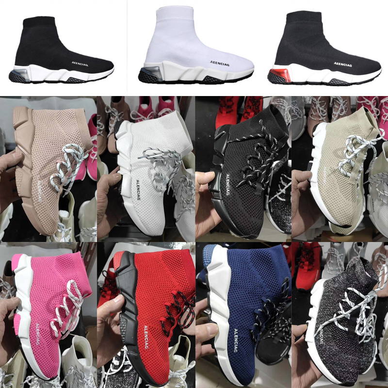 

[in stock]2021 designer man speed trainer sock boots socks boots mens womens casual shoes sneakers 36-45 sho q4s7#balencaiga, Black