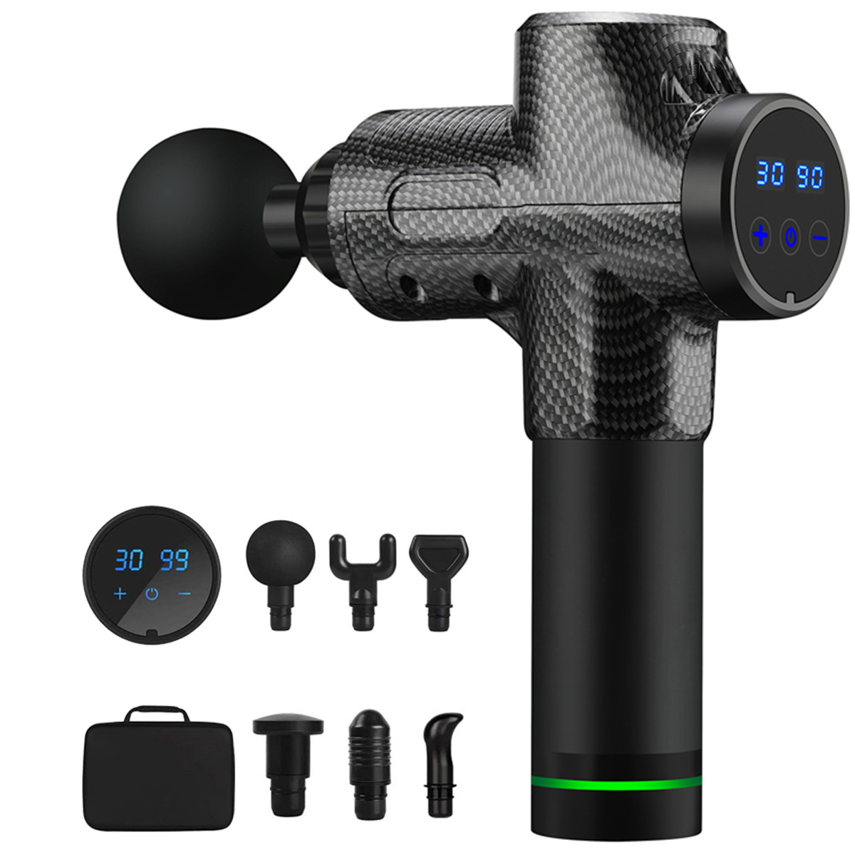 

30 Speed Massage Gun Deep Tissue Percussion Pain Relief Body Neck Muscle Massag Exercising Relaxation Slim Shaping Fascia