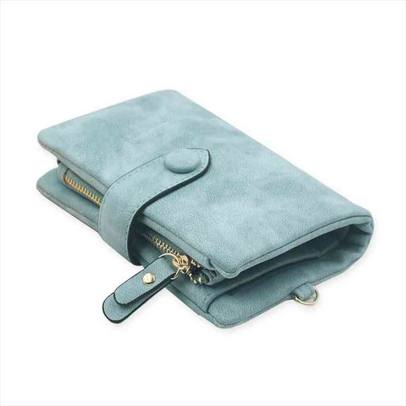 

tri fold short women wallets with coin zipper pocket minimalist frosted soft leather ladies purses female pink small wallet, Red;black