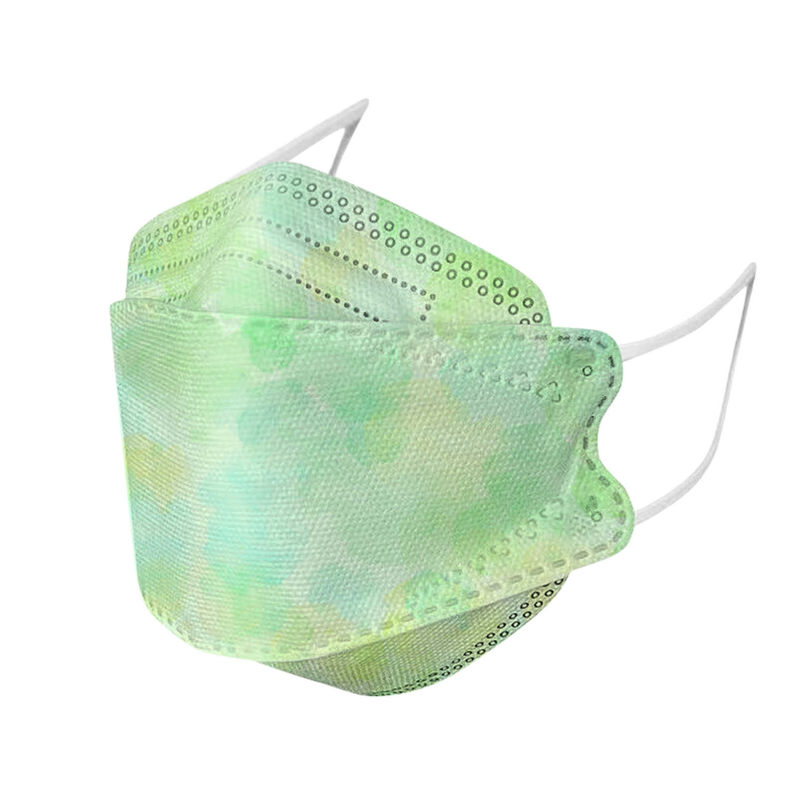 

Korean version four layer kf94 tie dyed Spunlaced cloth printed disposable adult mask imitating dust pollen