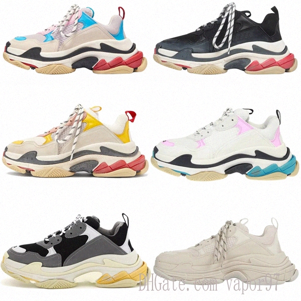 

mens old dad 17FW Casual shoes Low Platform Sneakers balencaiga Triple S Black Men Women Designer Chaussures 0101 i6SO#