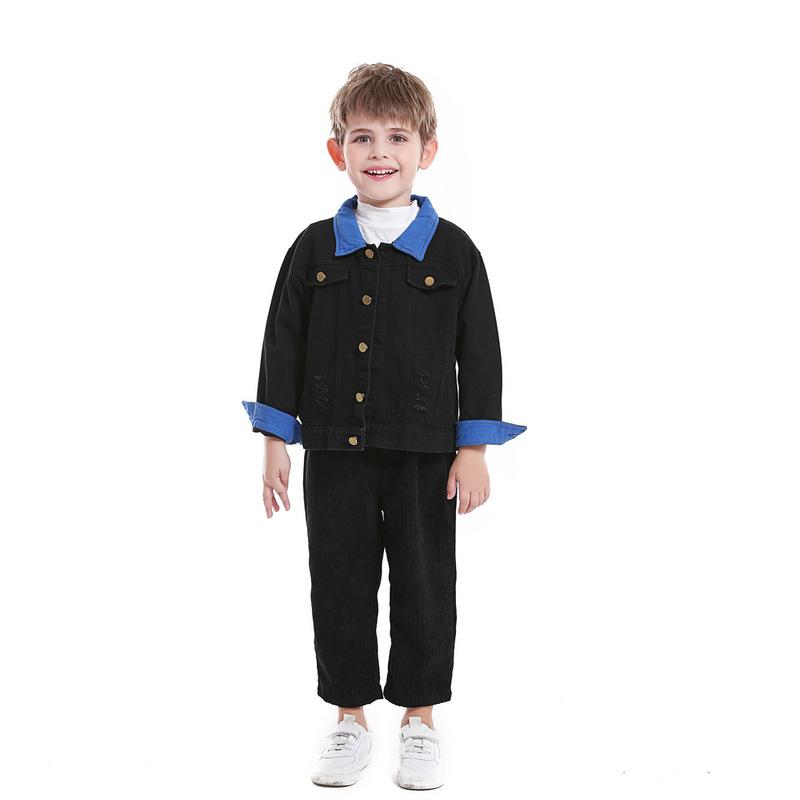 

Jackets Baby Kid Boys And Girls Children Winter Outwear Jeans Jacket Clothes, Blue;gray