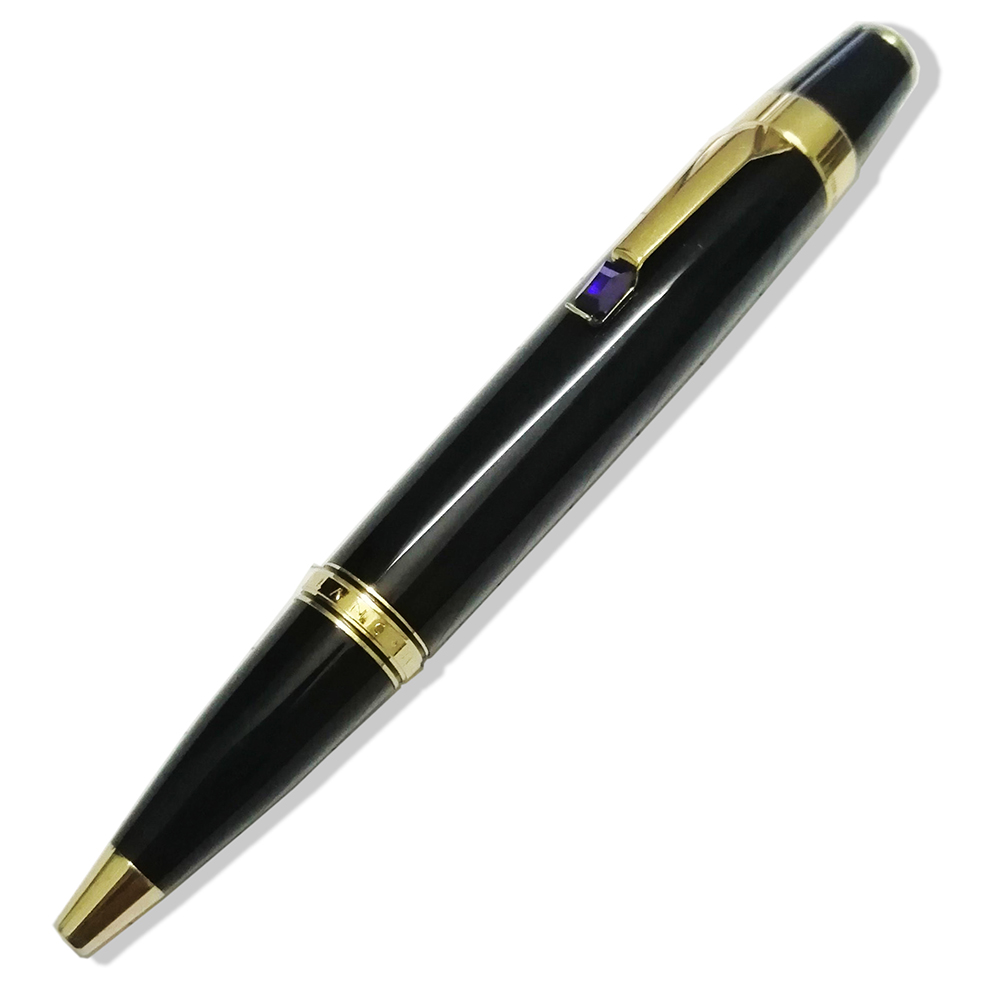 

YAMALANG Luxury pens Black Roller ball pen Gold Clip with Random color drill school office supplies-pens for writing, As picture show