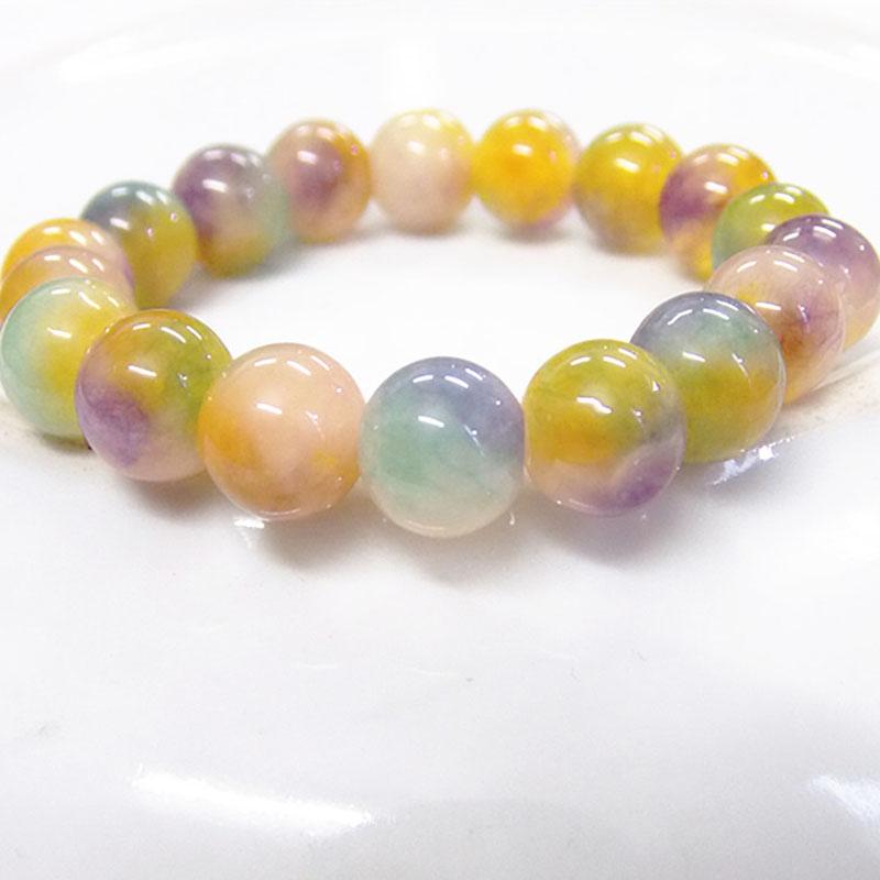 

Link, Chain Handmade Beaded Bracelet Woman Man Natural Stone Crystal Quartzs Chalcedony Jades 10mm Fashion Jewelry Pulserase