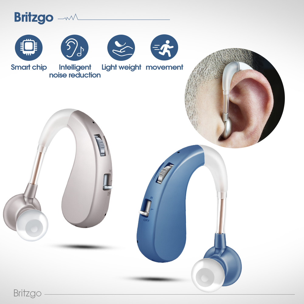 

Britzgo USB Rechargeable Hearing AidsWireless Digital Sound AmplifierEar Hearing Aid Tools For The Deaf Elderly BHA-1204Scouts