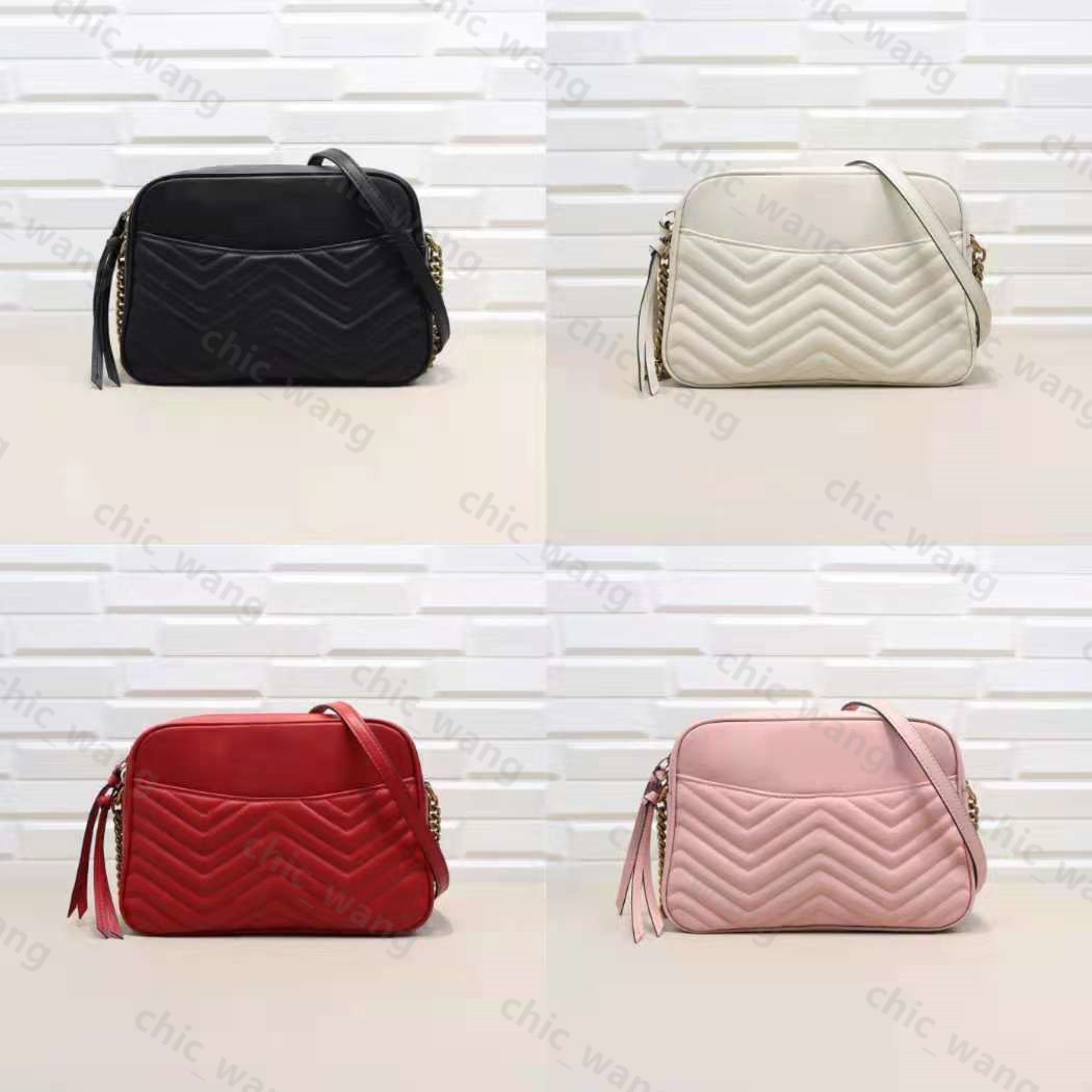 

TOP Quality Ladies' Shoulder bags luxury G Designer Brand Logo Geniue original Leather Women's Chain Wave Pattern Drop handbag Basic Corssbody Bag purse wallet, Brown