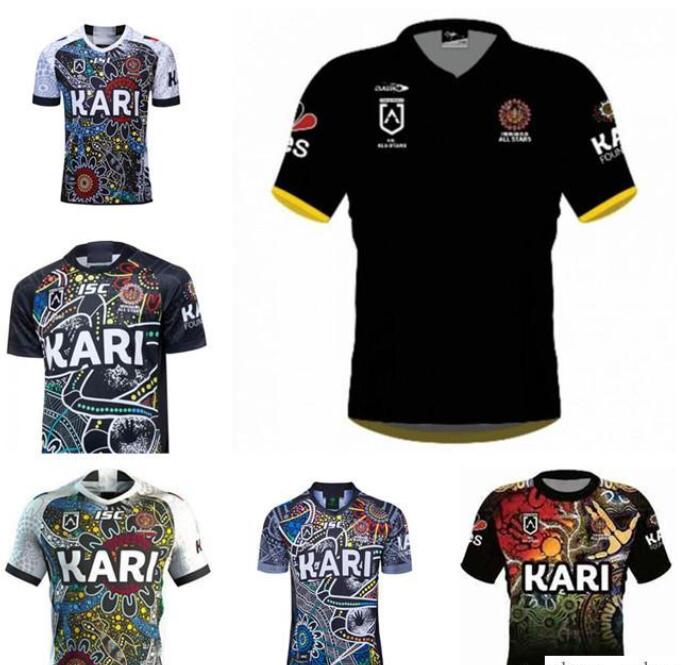 

2021 all starts Rugby jerseys Indigenous Camouflage nrl League 19 20 shirts Thailand Player Version maillot de S-5XL, Black;gray