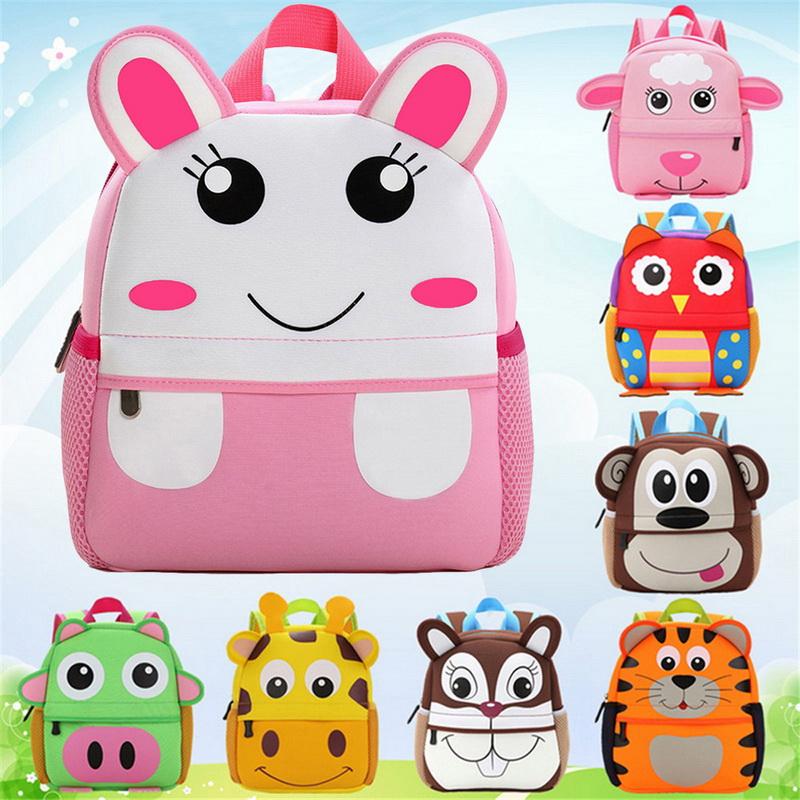 

School Bags 2021 3D Children For Girls Boy Backpacks Kindergarten Cartoon Animal Toddle Kids Backpack 2-5 Years