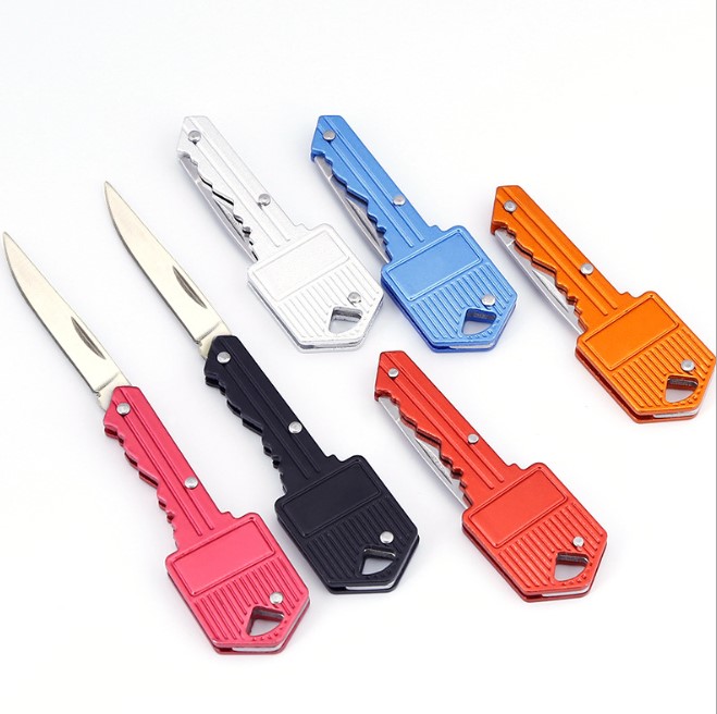 

Mini Folding Chain Multifunctional Knife Gear Outdoor Swiss Self-Defense Saber Key Shape Tool#235