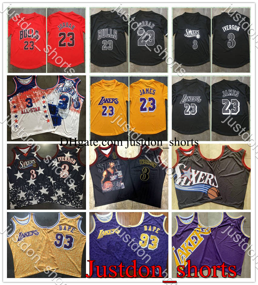 

Men Vintage Basketball Jerseys Iverson Lebron Durant Doncic Wade Young Carter Curry Morant Dense Embroidery Mitchell & Ness Shirts Camisetas Pants, Shows