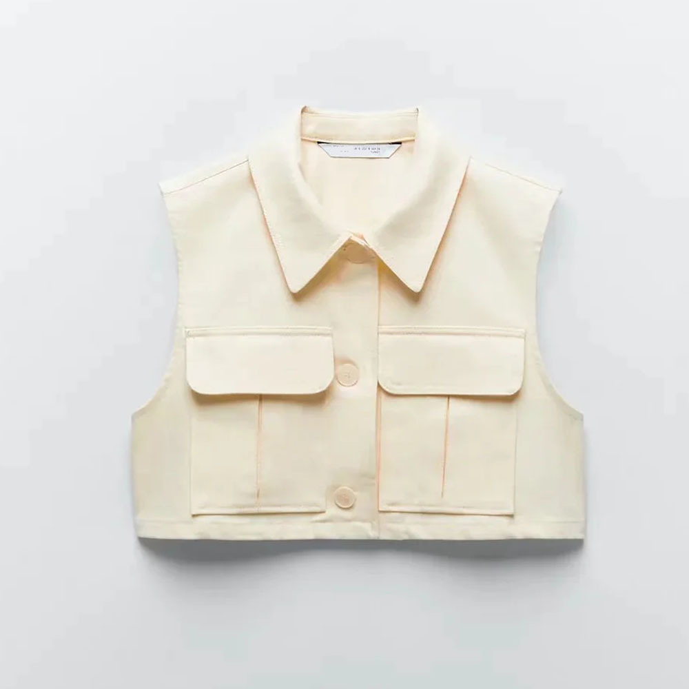 

BBWM Summer Lapel Vest Women Thin Loose Waistcoat Single Breasted Sleeveless Blazer Feminino Short Slim Veste Femme 210520, As picture
