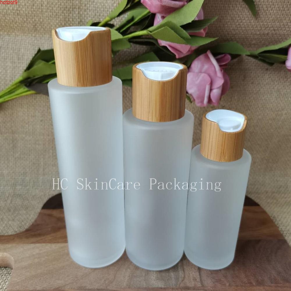 

Beauty Frosted Clear Glass Bottle Chiaki Lid Spray Cap Emulsion Lotion Toner Toilet Flower Water Essence Liquid Packaginggoods