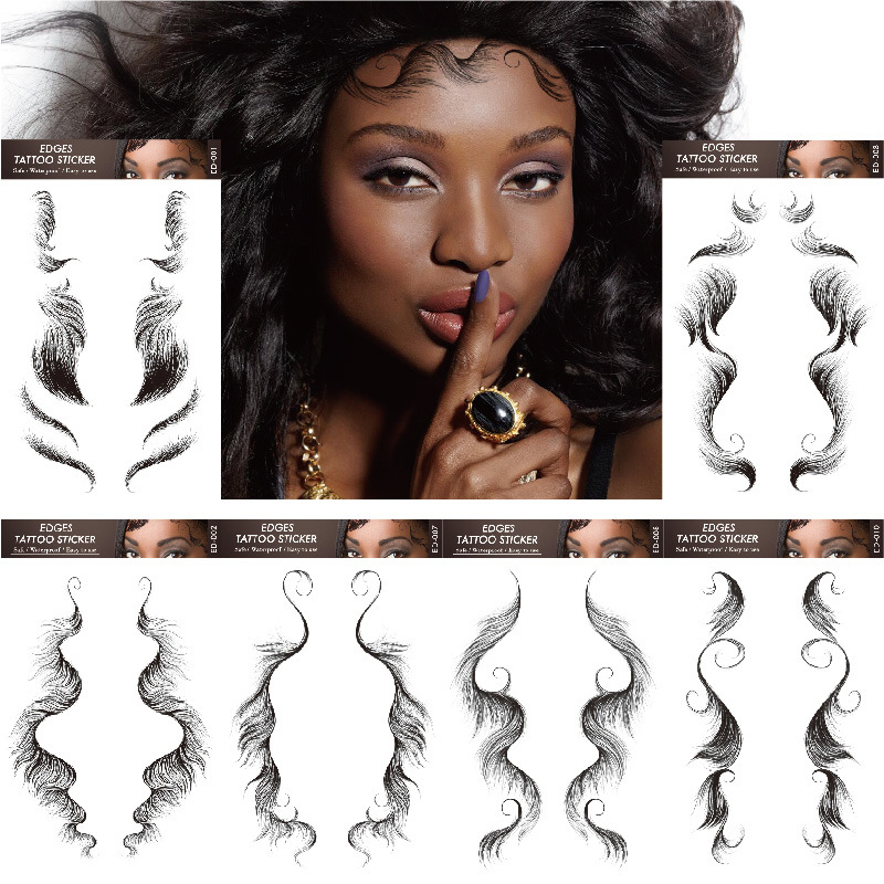 

Hair Edge Tattoo Sticker Baby Hair Tattoo Stickers Template Fake hair Tattoo For Women