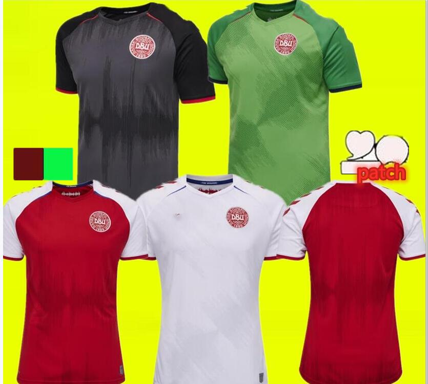 

2021 2022 Denmark Soccer Jersey 21 22 dinamarca camisetas Eriksen HOjbjerg Yussuf Christensen Home Away Top Thai National Football Shirt goalkeeper MAILLOT DE FOOT, Yellow