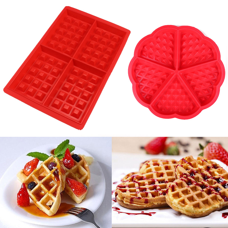 

Square Silicone Cake Mould Waflera Forms For Cooking Utensil Bakeware Waffle Maker Kitchen Accessory Heart Mold